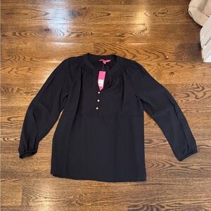 Lilly Pulitzer Black Elsa Top, NWT